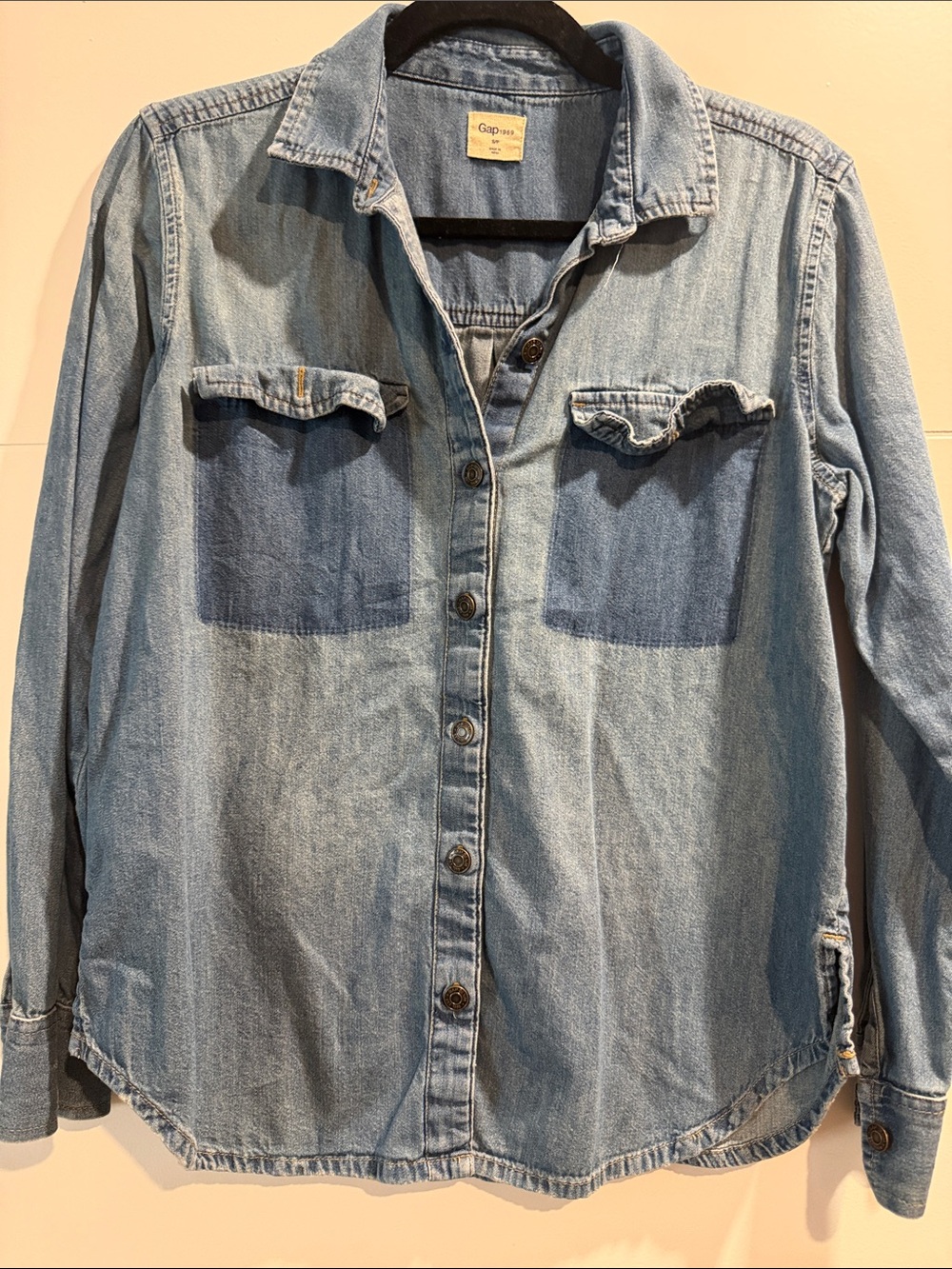 GAP Light Blue Denim Button-Up Shirt